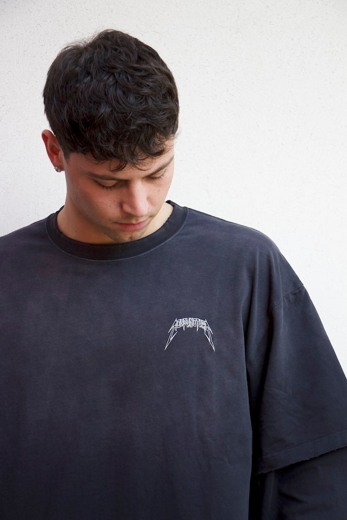 Metal Longsleeve Washed Black Acupuncture