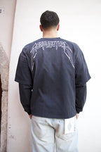 Metal Longsleeve Washed Black Acupuncture