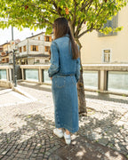 Wavy Skirt Denim