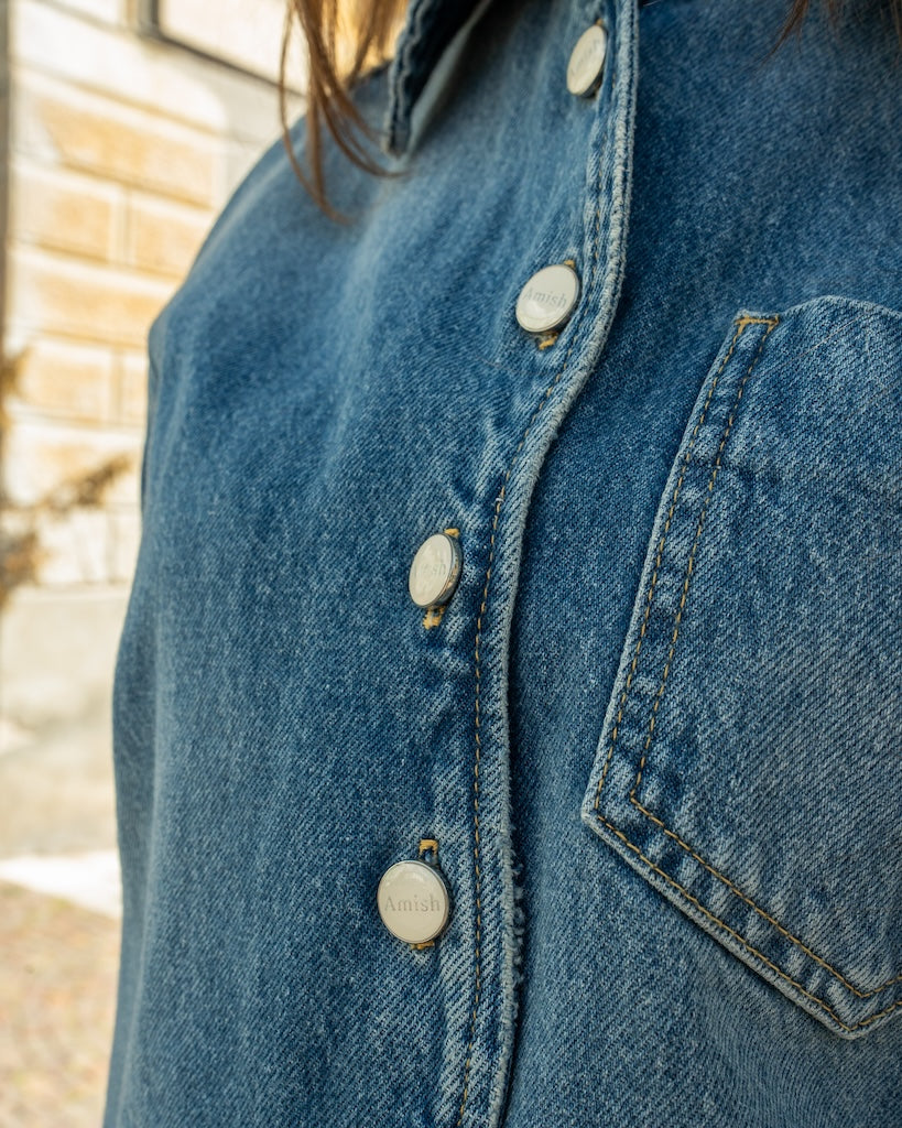 Wavy Overshirt Denim Amish